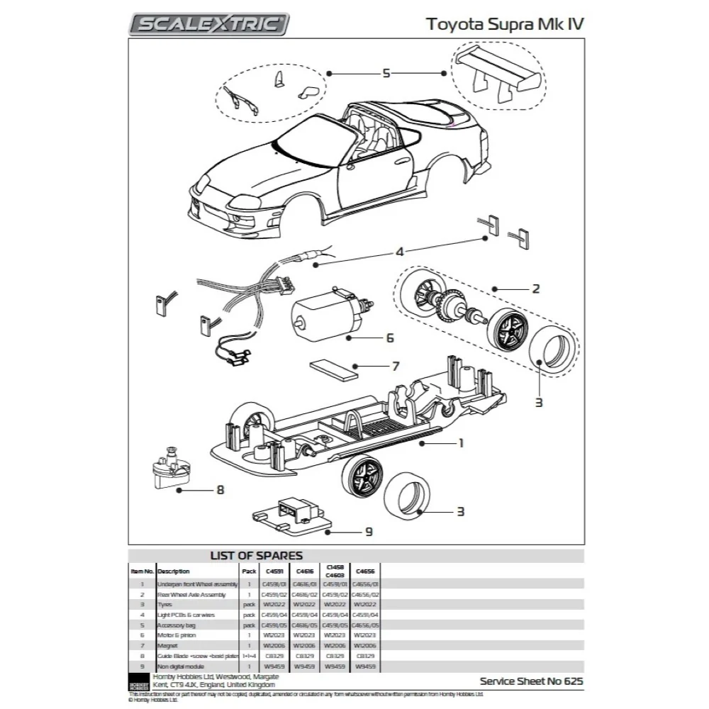 Scalextric C4616 Toyota Supra Slot Car - Castrol - Image 12