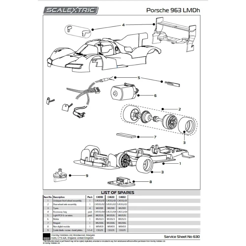 Scalextric C4653 Porsche 963 24hrs of Daytona 2025 JDC Miller MotorSports Slot Car - Image 10