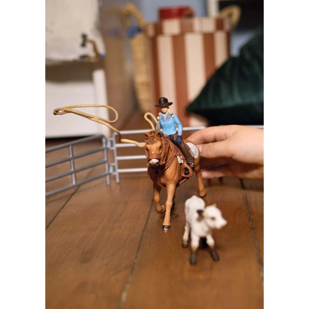 Schleich 42577 Cowgirl Team Roping Fun - Image 8