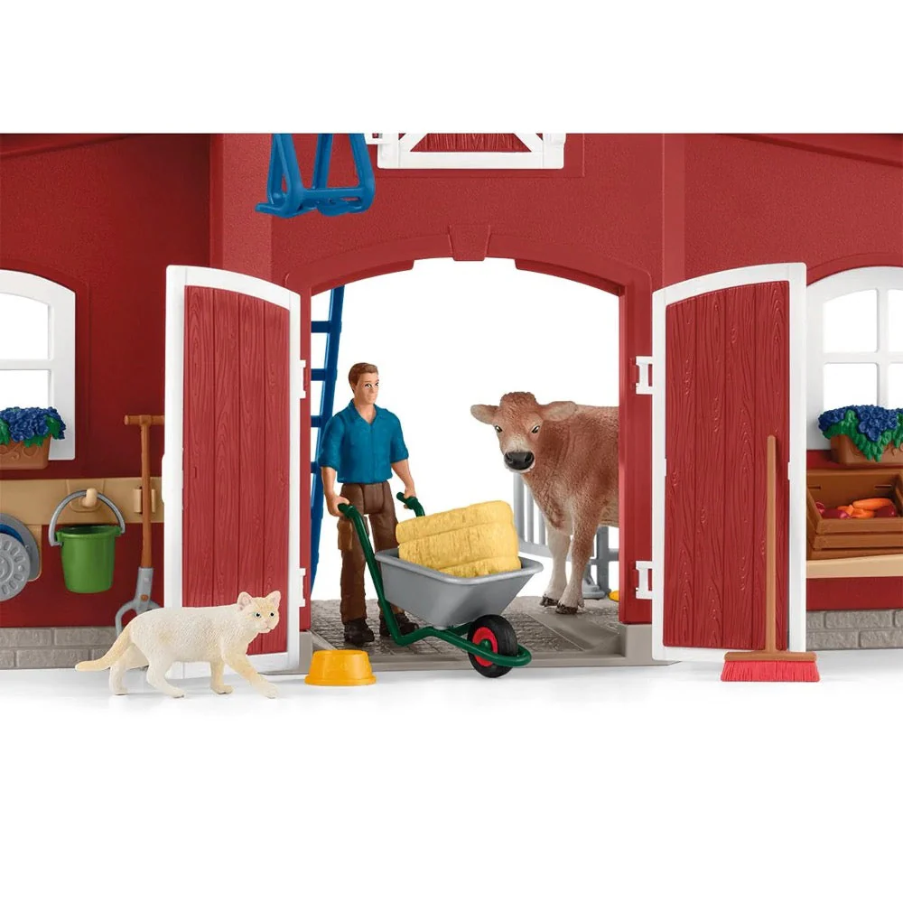 Schleich 42606 Red Barn with Animals & Accessories - Image 8