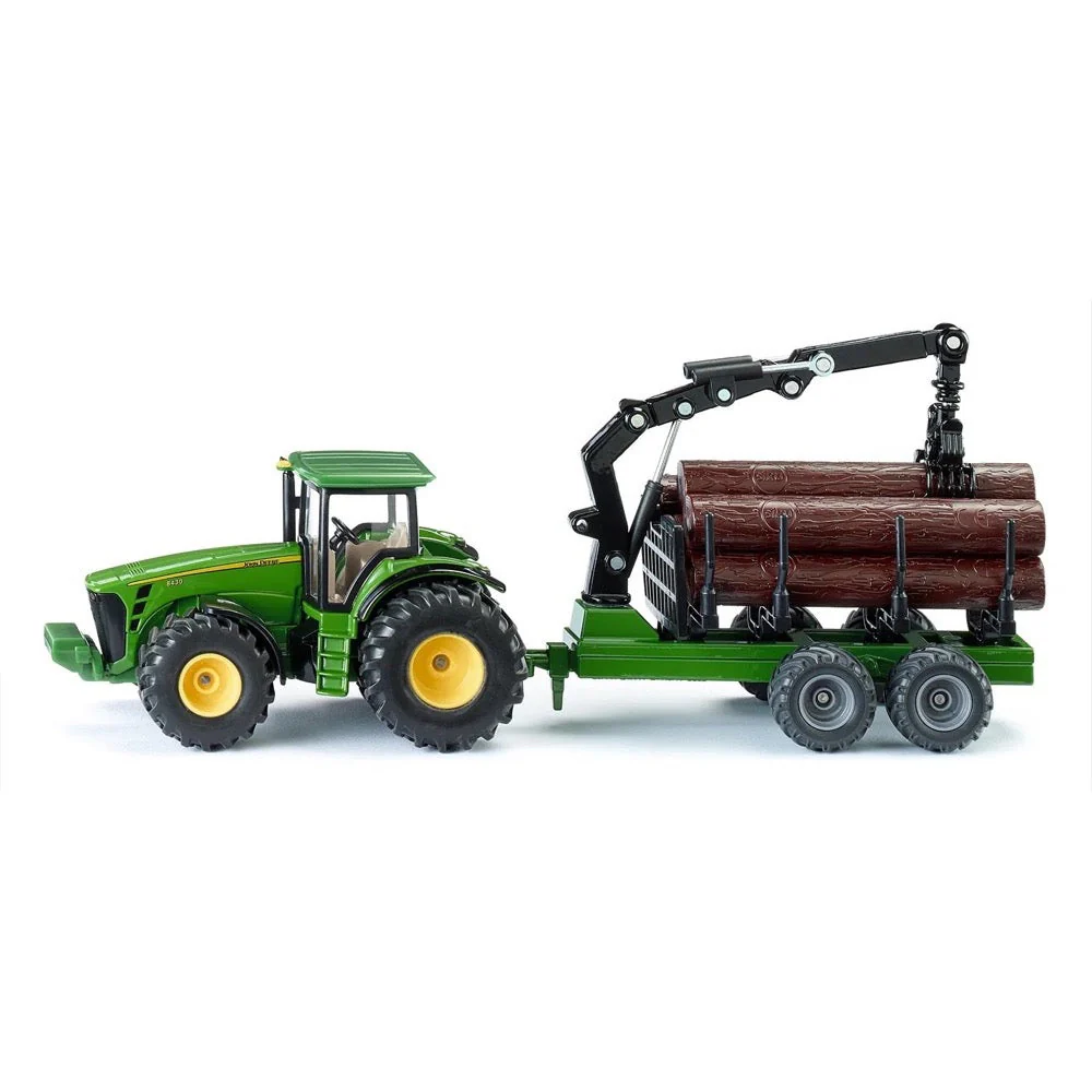 Siku 1954 1/50 John Deere with Forestry Trailer