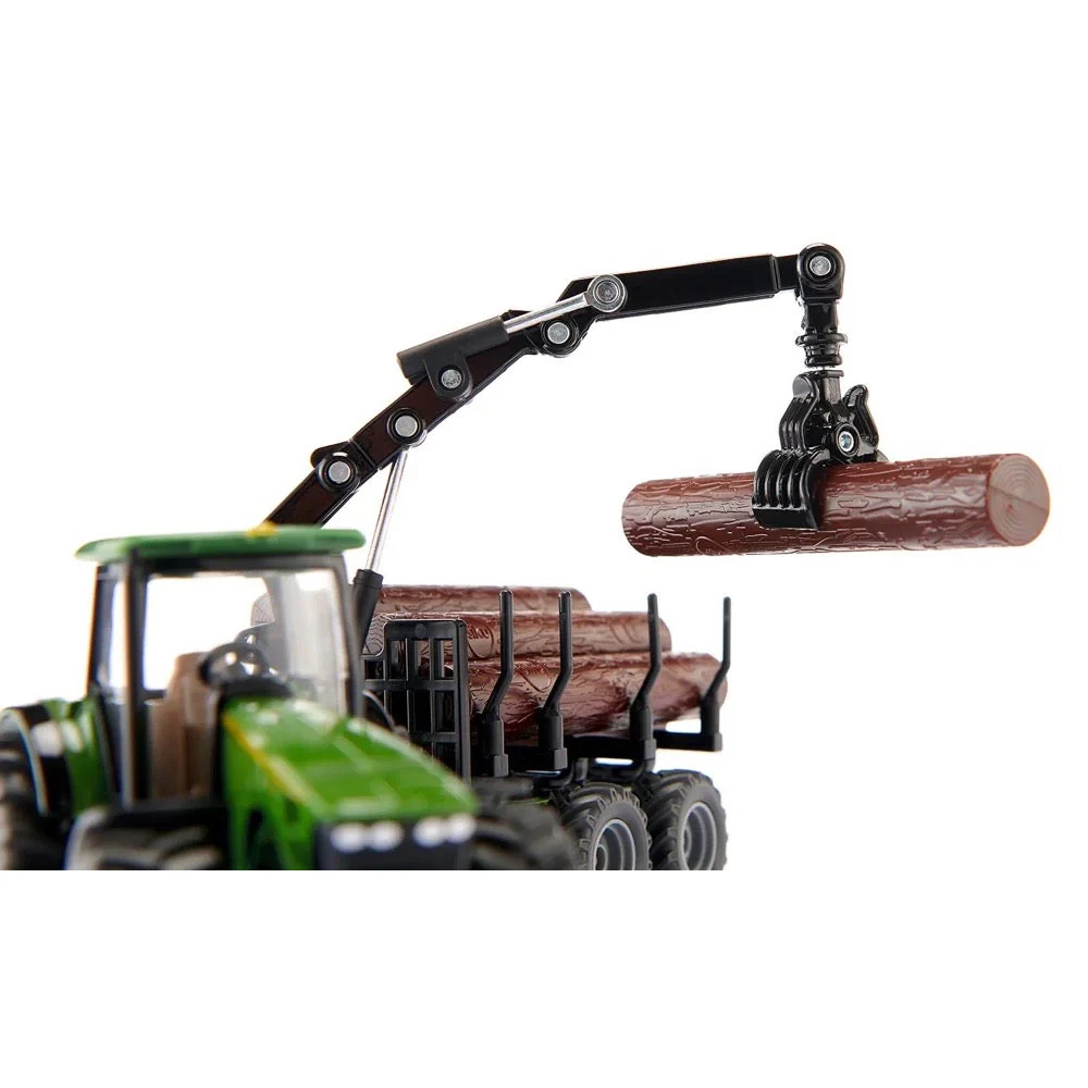 Siku 1954 1/50 John Deere with Forestry Trailer - Image 4