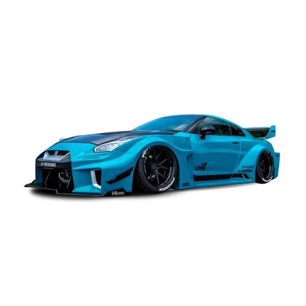 Solido S1815602 1/18 Nissan GT-R (R35) Liberty Walk Silhouette Body Kit Blue Metallic 2025 - Image 2