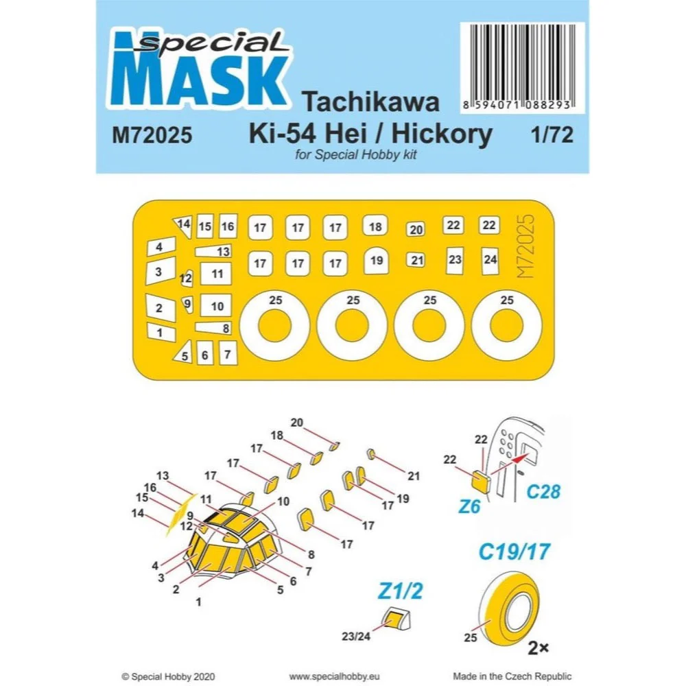 Special Mask M72025 1/72 Tachikawa Ki-54 Hei / Hickory