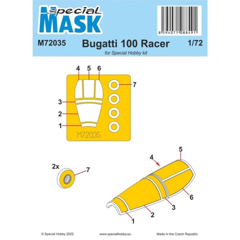 Special Mask M72035 1/72 Bugatti 100