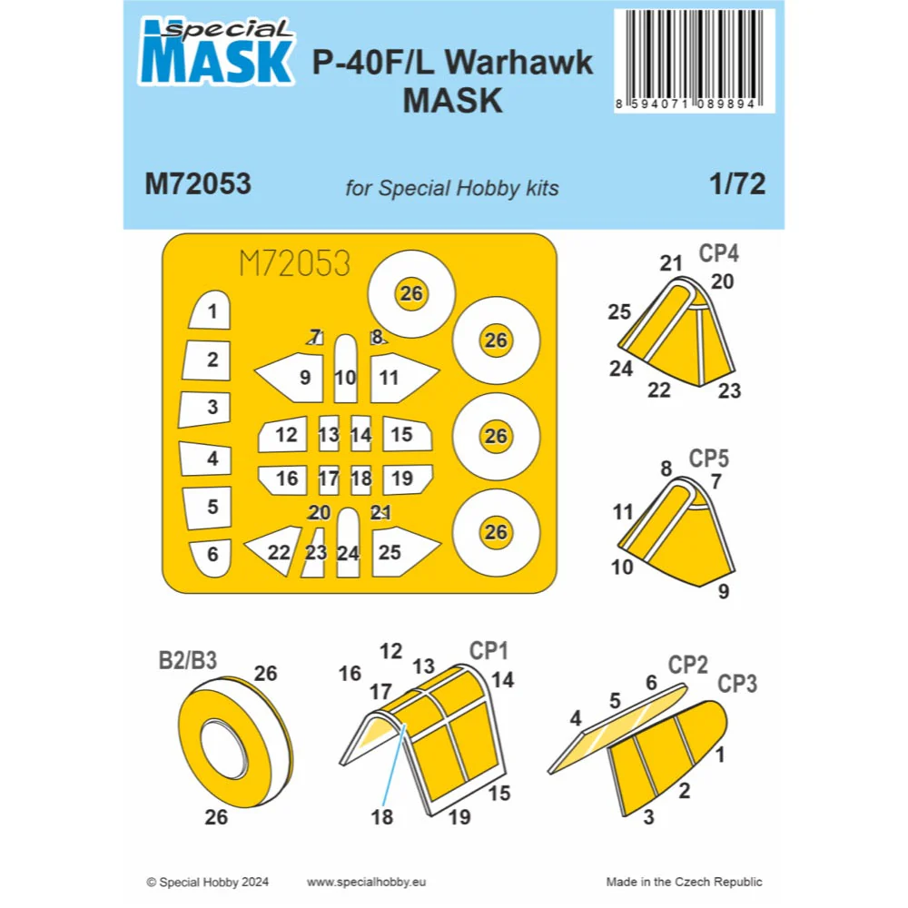 Special Mask M72053 1/72 P-40F/L Warhawk