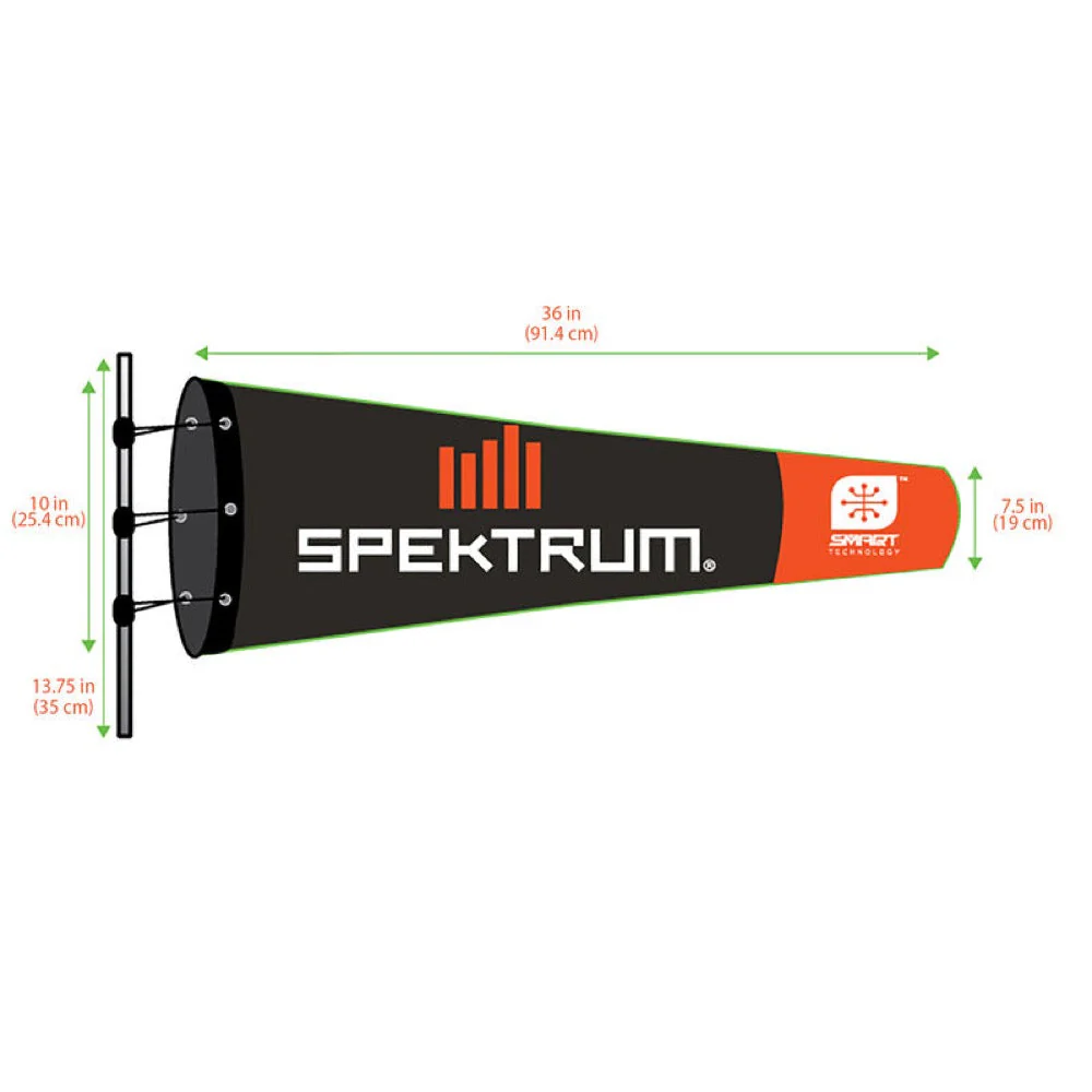 Spektrum SPMPWS100 Smart Airfield Windsock 10x36in - Image 3