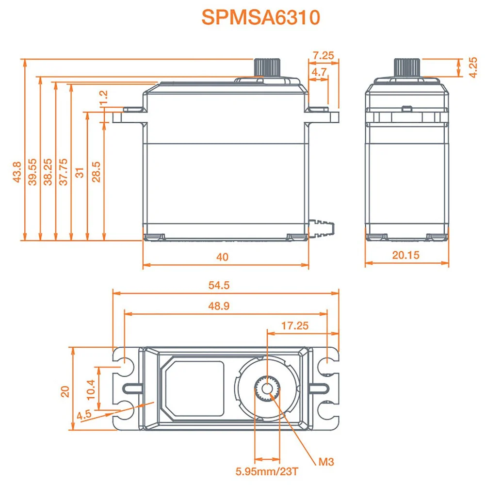 Spektrum SPMSA6310 SA6310 High Torque HV Metal Gear Digital Servo - Image 3