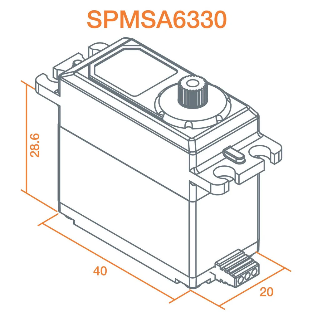 Spektrum SPMSA6330 A6330 High Torque High Speed Metal Gear HV Brushless Servo - Image 4