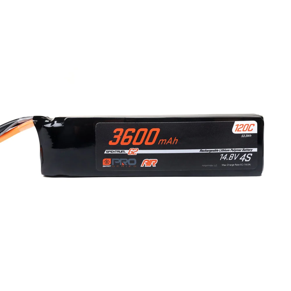 Spektrum SPMX-1068 Smart Pro Series Air 3600mAh4S 14.8V 120C G2 LiPo Battery with IC3 Connector - Image 2