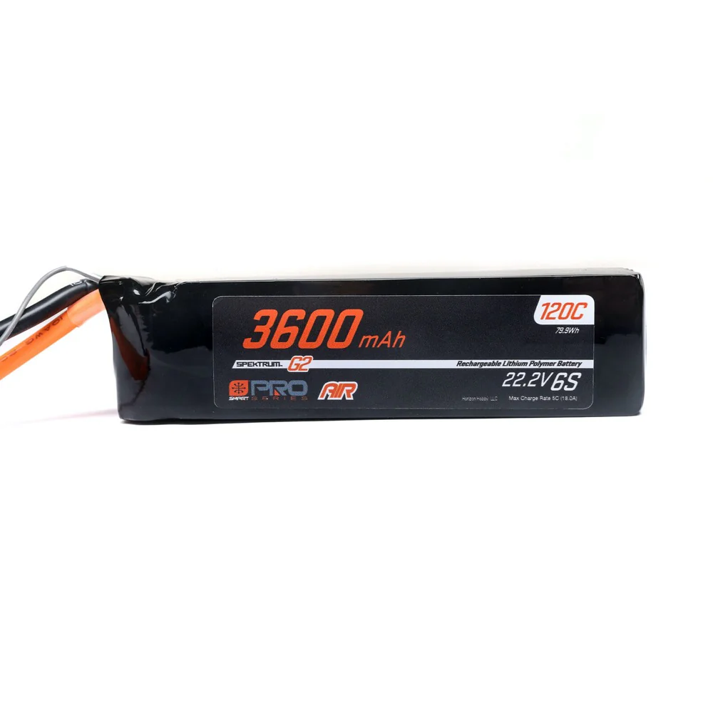 Spektrum SPMX-1069 Smart Pro Series Air 3600mAh 6S 22.2V 120C G2 LiPo Battery with IC5 Connector - Image 2
