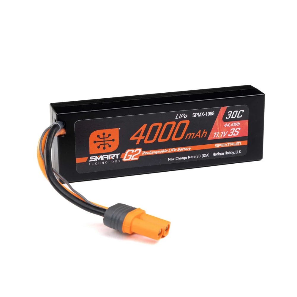 Spektrum SPMX-1088 11.1V 4000mAh 3S 30C Smart LiPo G2 Hard Case, IC5 - Image 2
