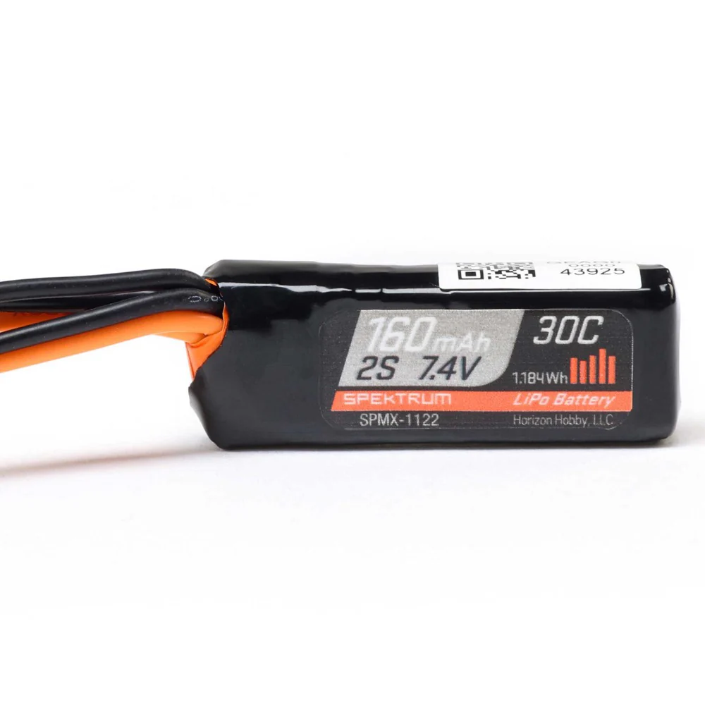 Spektrum SPMX-1122 160mAh 2S 7.4V 30C LiPo Battery with PH2.0 Connector - Image 2