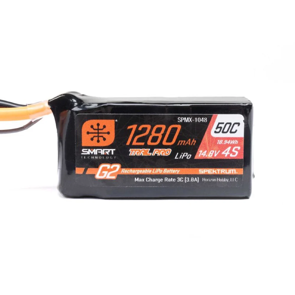 Spektrum SPMX1048 Smart G2 Trail Pro 1280mah 4S 14.8V 50C LiPo Battery with IC3 Connector - Image 2