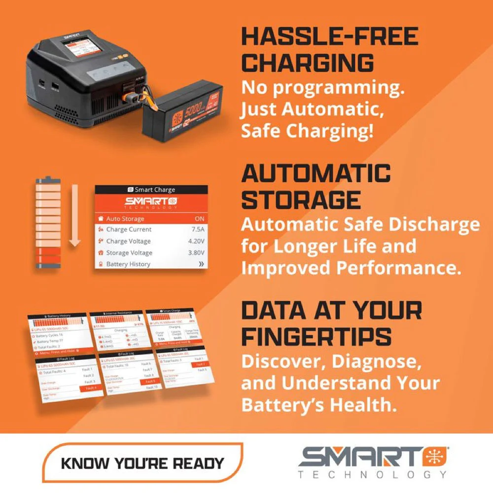 Spektrum SPMX22003S100 2200mah 3S 11.1v 100C Smart LiPo Battery with IC3 Connector - Image 2