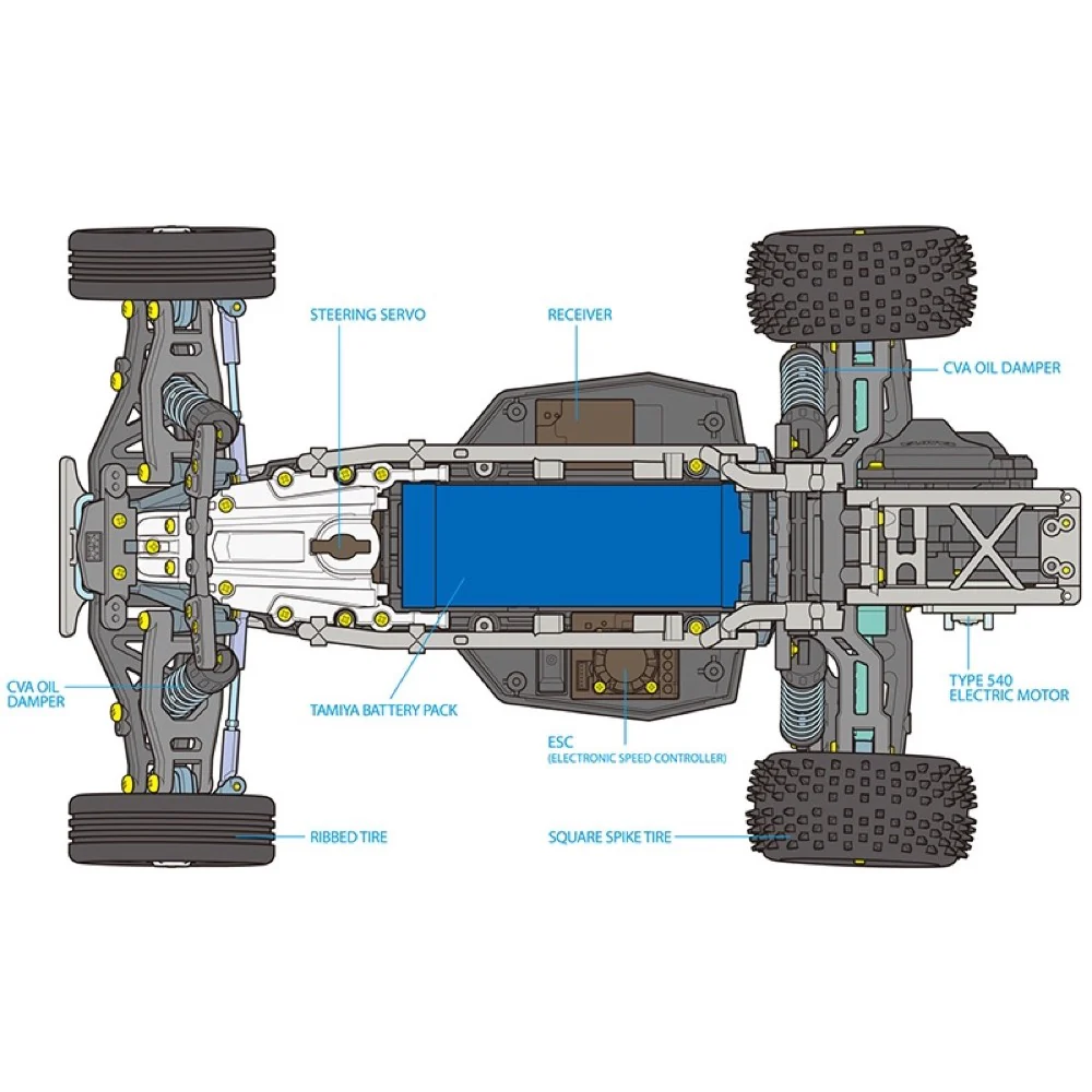 Tamiya 58741 1/10 Fighter Nxgen RC Buggy Kit - Image 15