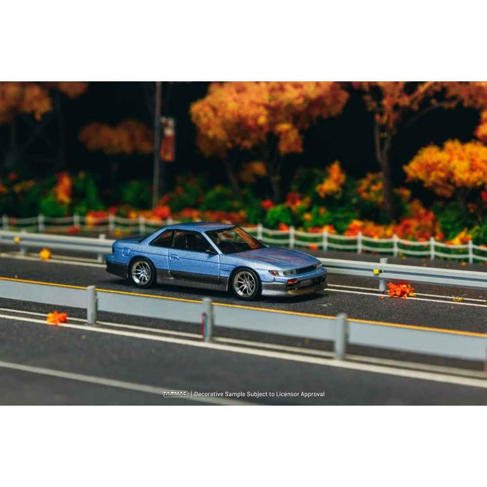 Tarmac Works 64G-025-PU 1/64 Vertex Nissan Silvia S13 Blue/Grey - Image 6