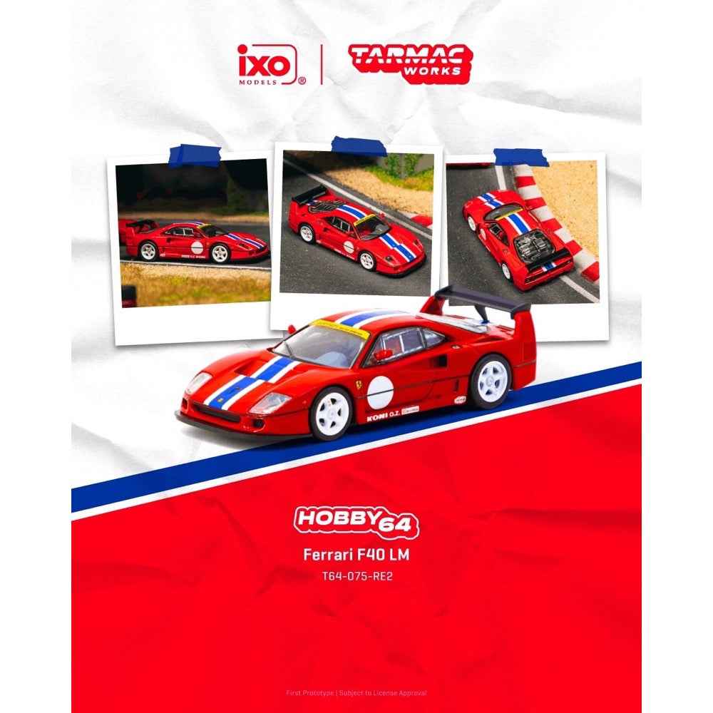 Tarmc Works T64-075-RE2 1/64 Ferrari F40 LM Red