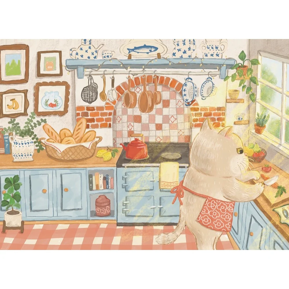 The Puzzle Collab Cat in The Kitchen 500 Piece Puzzle - Image 2
