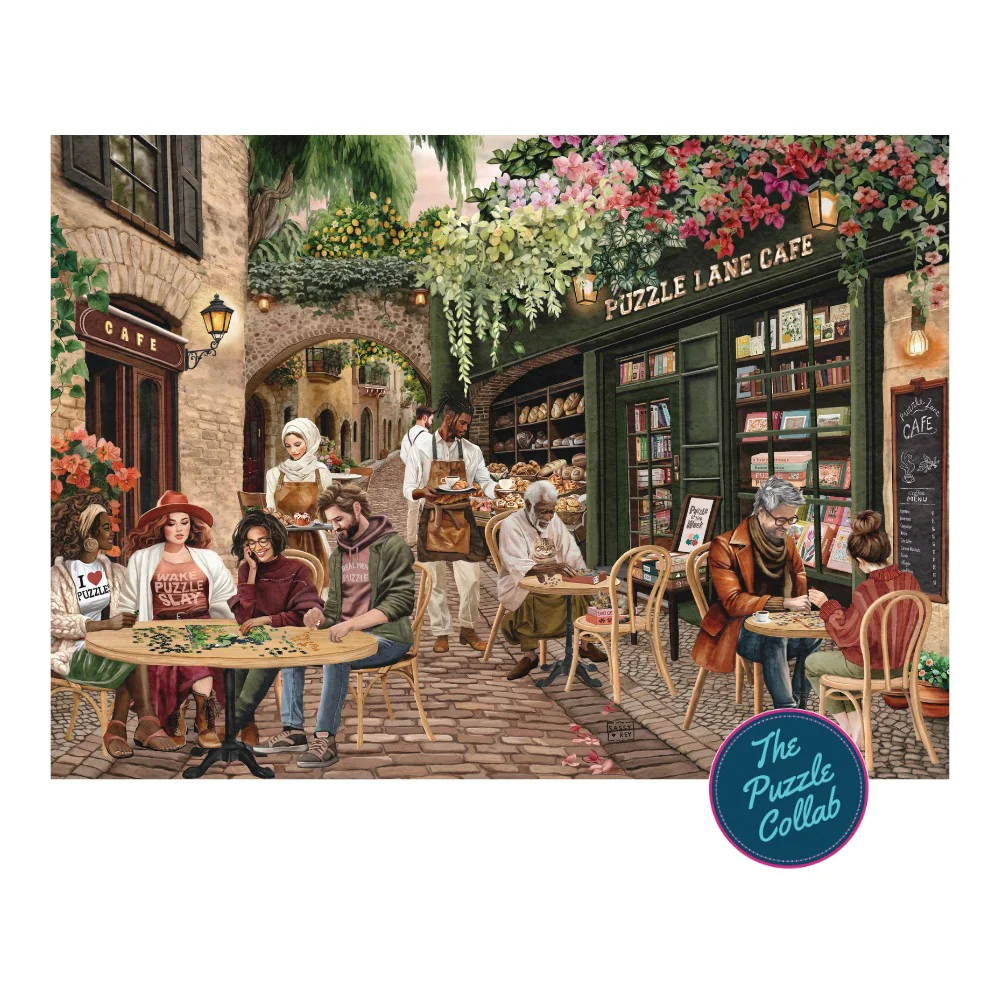 The Puzzle Collab Puzzle Lane Cafe 1000 Piece Puzzle - Image 2