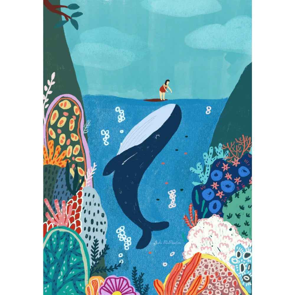 The Puzzle Collab Surfer and Whale 500pc Jigsaw Puzzle - Image 2
