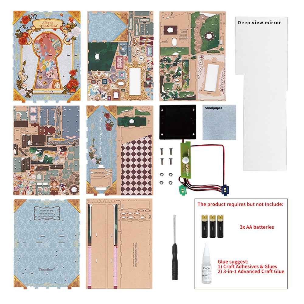 Tonecheer Alice In Wonderland Book Nook - Image 6