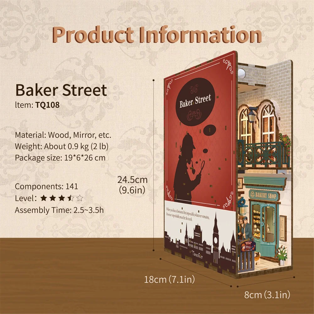 Tonecheer Baker Street Book Nook - Image 3