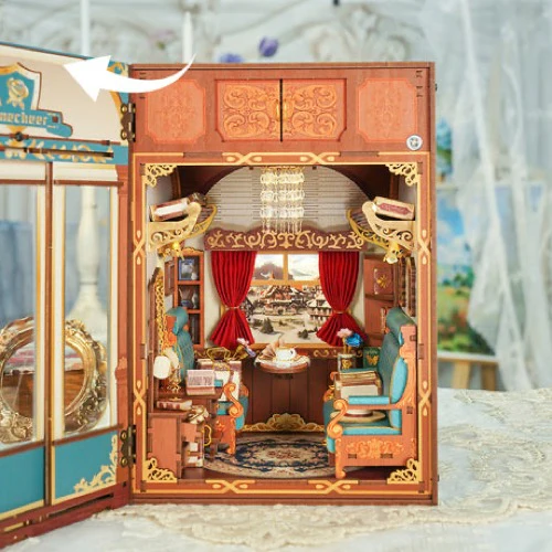 Tonecheer Infinity Train Cabin European Travels Book Nook - Image 10
