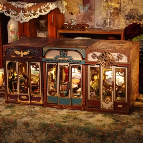 Tonecheer Infinity Train Cabin European Travels Book Nook - Image 4