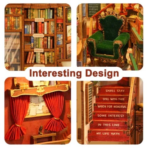 Tonecheer Left Bank Bookstore Book Nook - Image 7