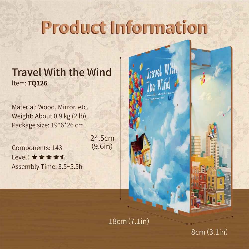 Tonecheer Travel With The Wind Book Nook - Image 4