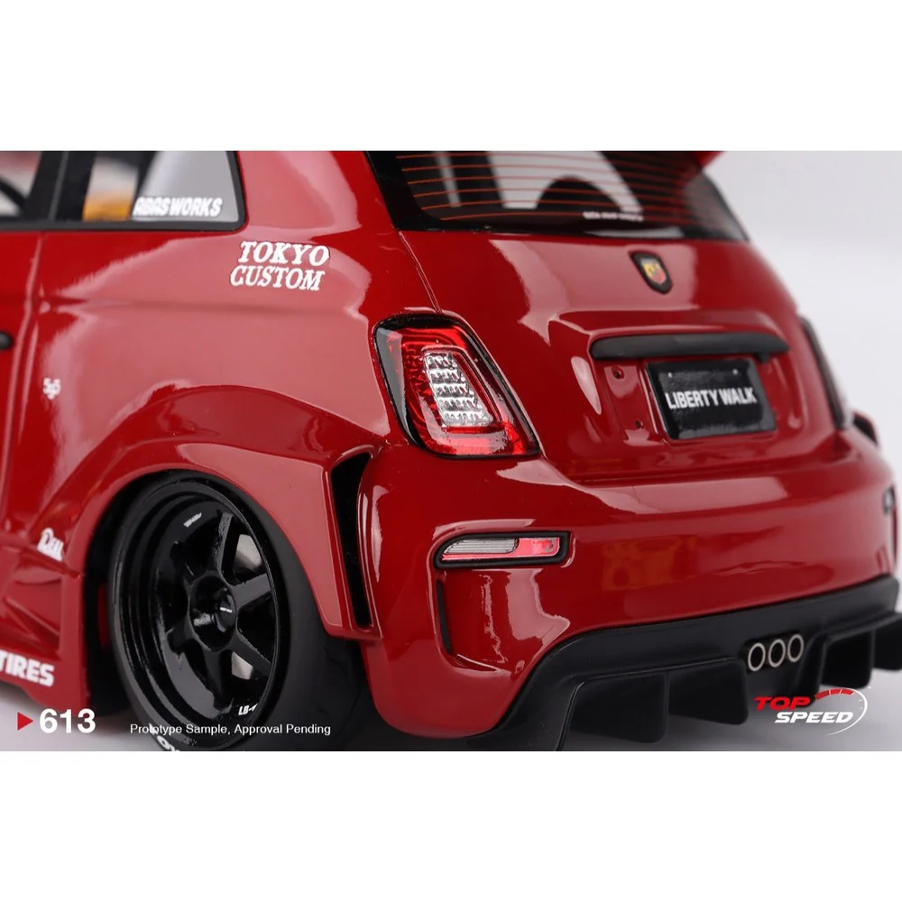 Topspeed 0613 1/18 Abarth LB-WORKS x Abas Works 595 Red - Image 6
