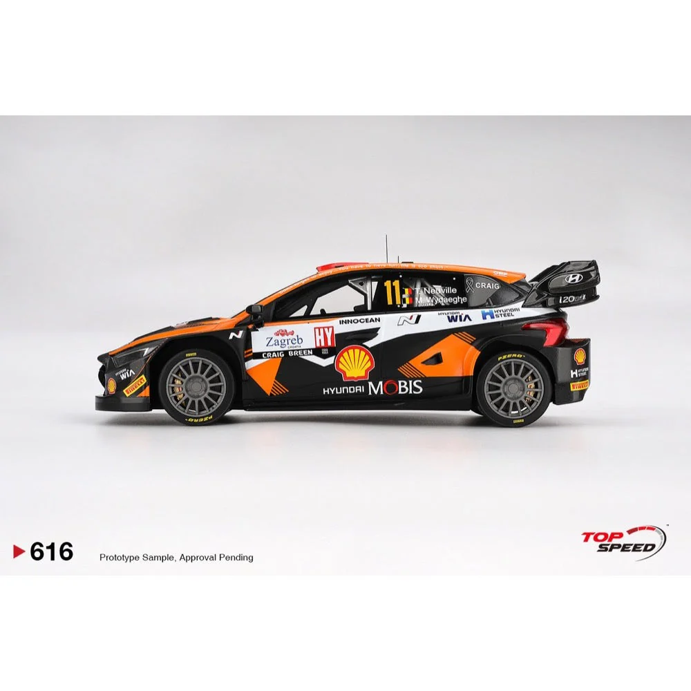 Topspeed TS0616 1/18 Hyundai i20 N Rally1 No.11 2023 Rally Croatia Power Stage Winner - Image 3