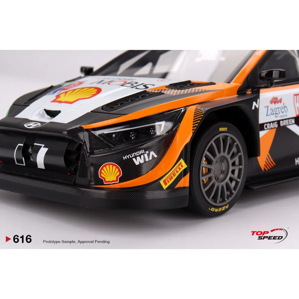 Topspeed TS0616 1/18 Hyundai i20 N Rally1 No.11 2023 Rally Croatia Power Stage Winner - Image 4