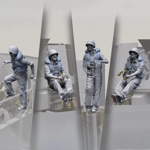 Toucan TC3D001J 1/35 Anti-Aircraft Gun Crew With Life Jacket - Image 2