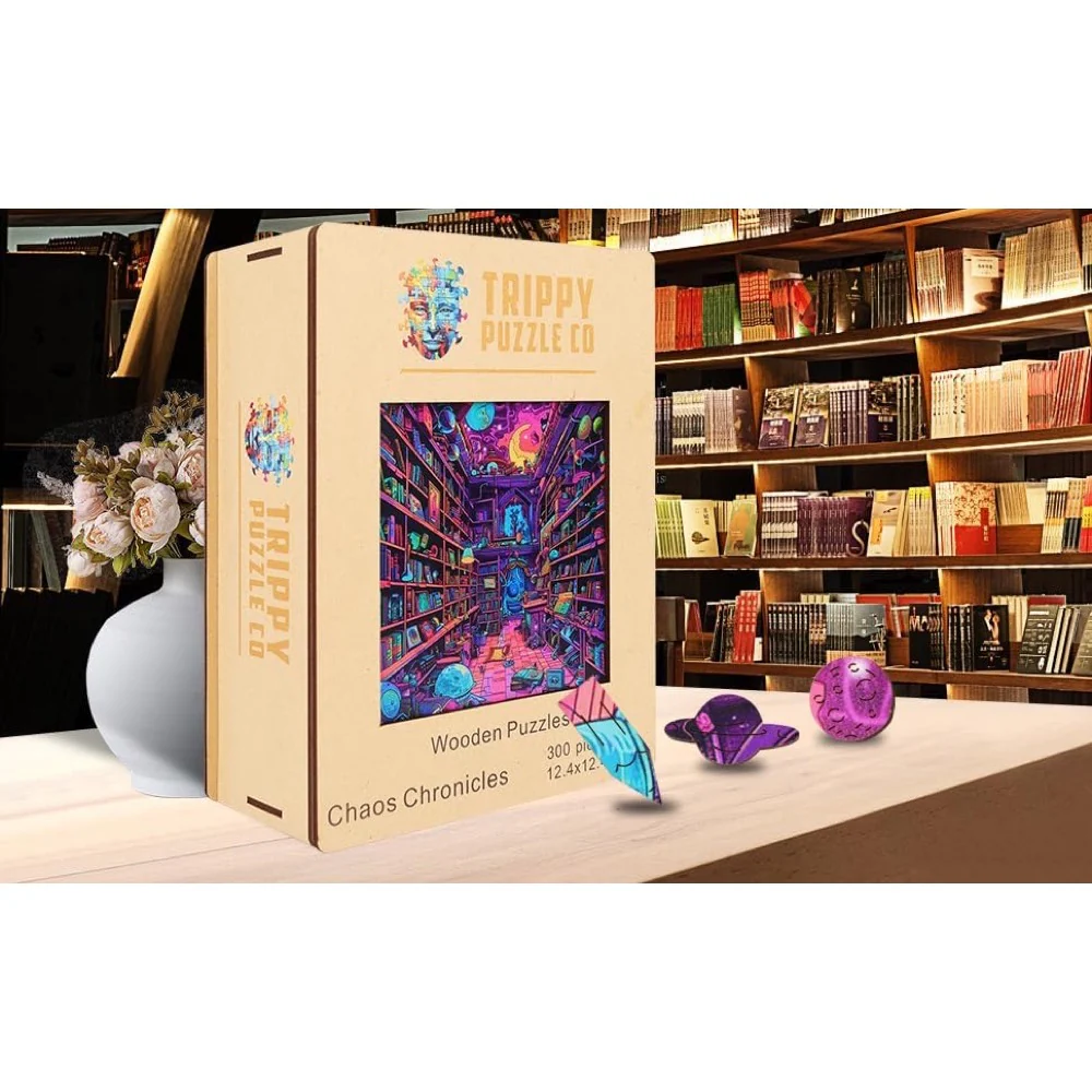 Trippy Puzzle Co Chaos Chronicles 300pc Wooden Jigsaw Puzzle - Image 5