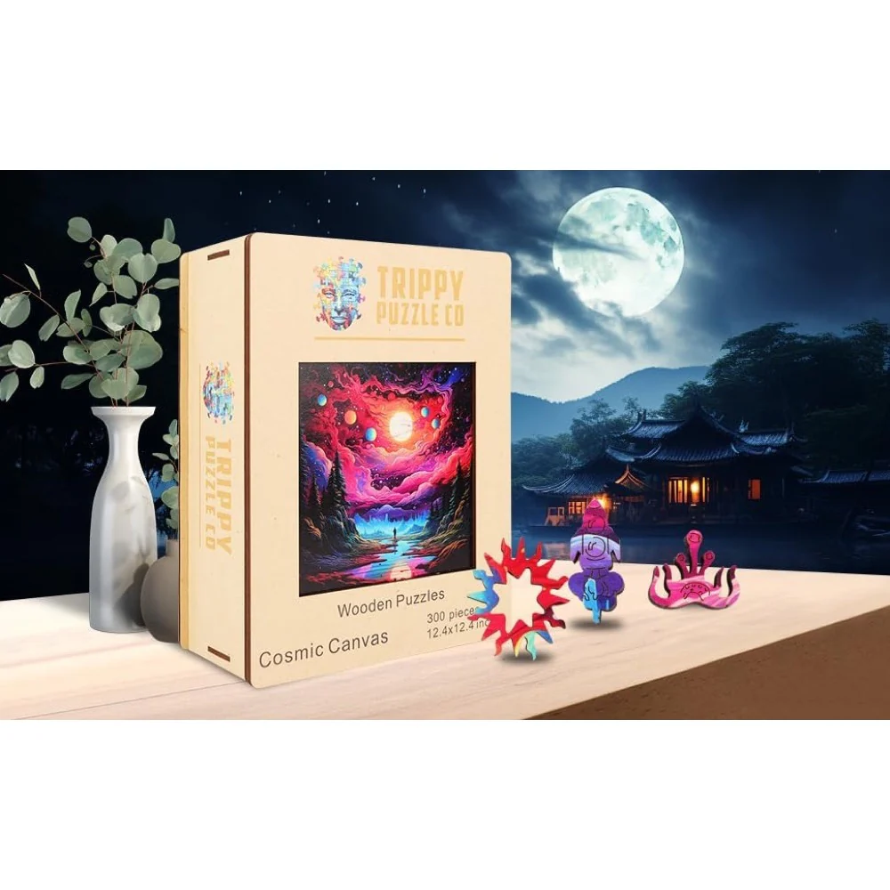 Trippy Puzzle Co Cosmic Canvas 300pc Wooden Jigsaw Puzzle - Image 5