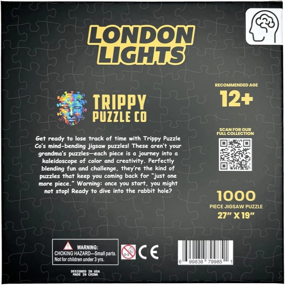 Trippy Puzzle Co London Lights 1000pc Jigsaw Puzzle - Image 4