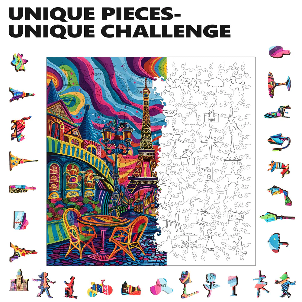 Trippy Puzzle Co Parisian Prism 300pc Wooden Jigsaw Puzzle - Image 2