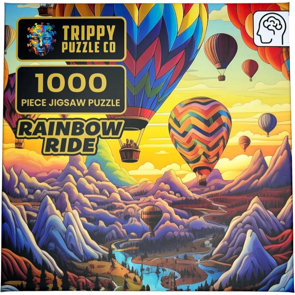 Trippy Puzzle Co Rainbow Ride 1000pc Jigsaw Puzzle - Image 3