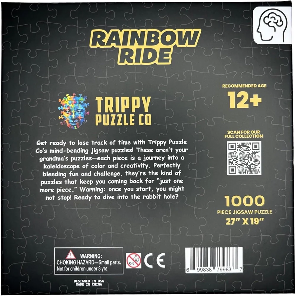 Trippy Puzzle Co Rainbow Ride 1000pc Jigsaw Puzzle - Image 4