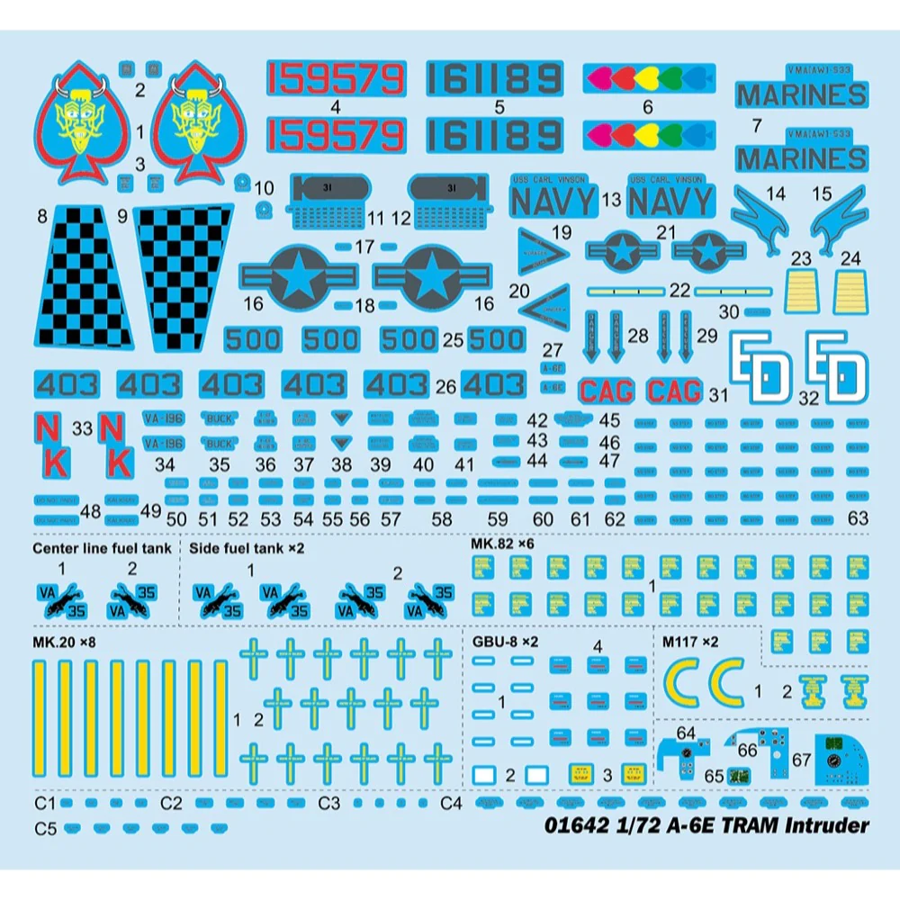 Trumpeter 01642 1/72 Grumman A-6E TRAM Intruder - Image 10
