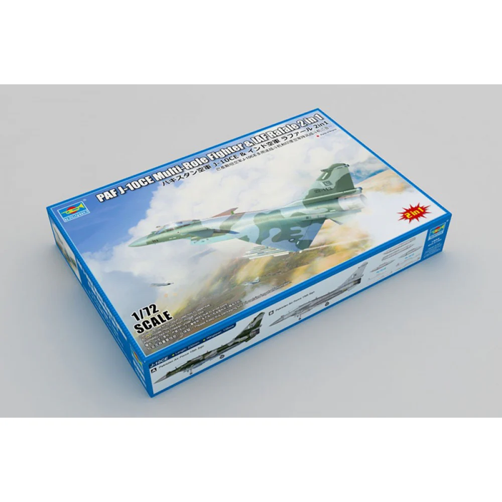 Trumpeter 01690 1/72 PAF J-10CE Multi-Role Fighter & IAF Rafale 2 in 1 - Image 2
