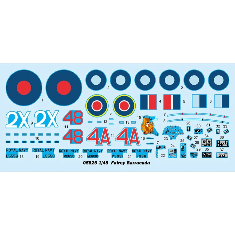 Trumpeter 05825 1/48 Royal Navy Fairey Barracuda Mk 11 Torpedo Bomber - Image 10