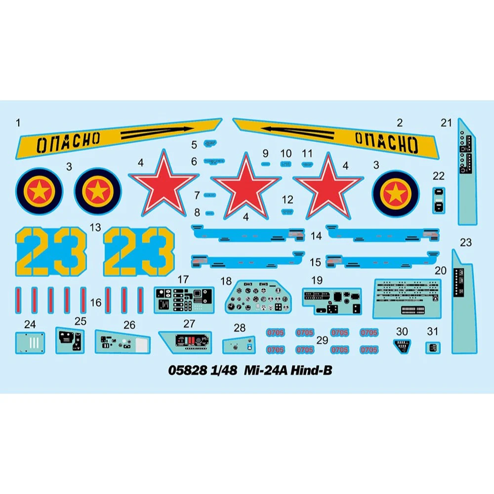 Trumpeter 05828 1/48 Mil Mi-24A Hind-B - Image 3