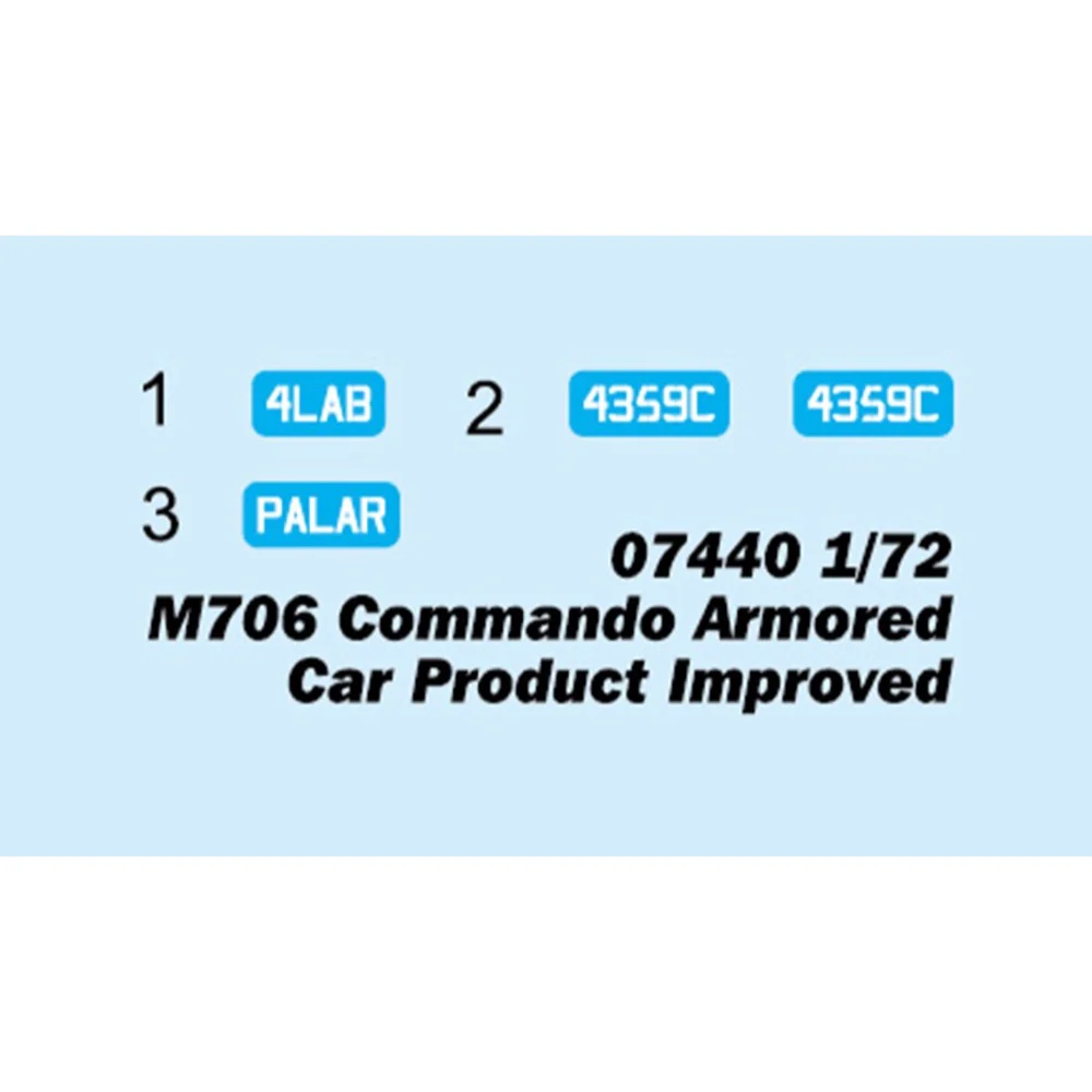 Trumpeter 07440 1/72 M706 Commando Armored Car Product Improved - Image 3