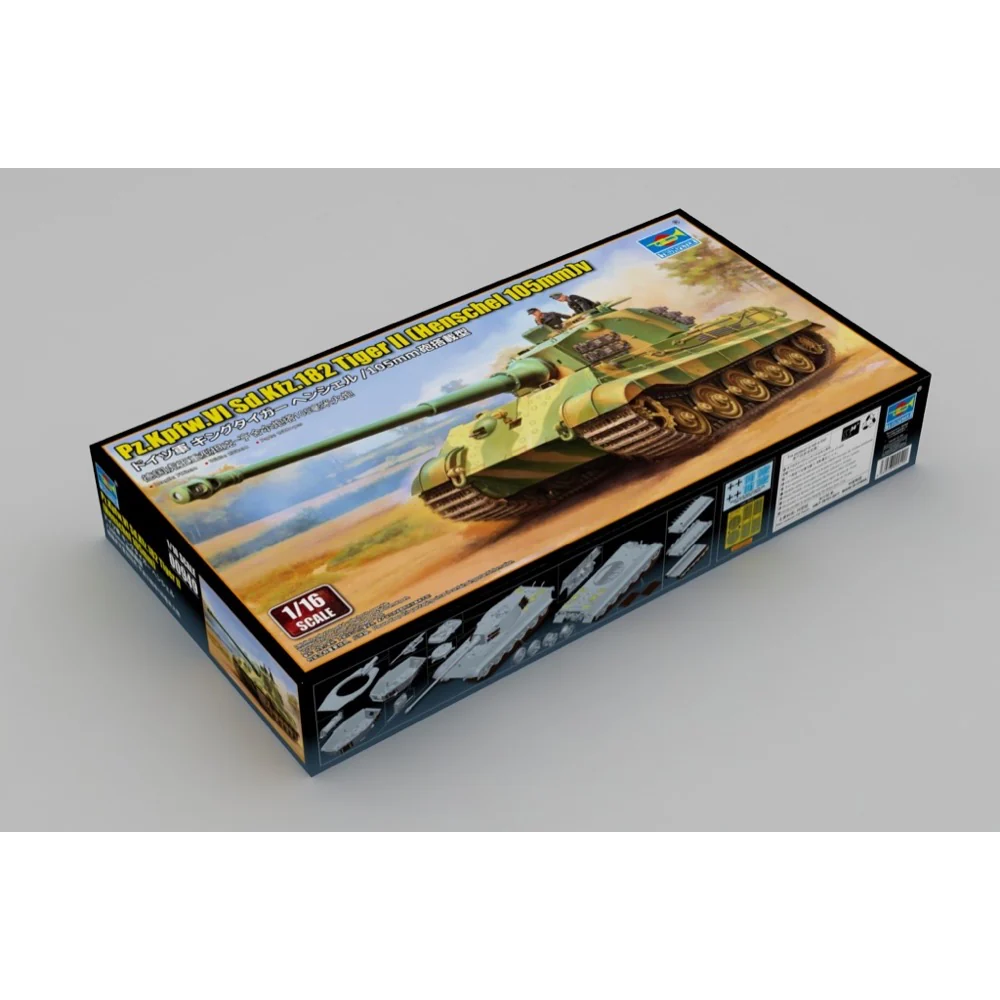 Trumpeter 1/16 Pz.Kpfw.VI Sd.Kfz.182 Tiger II (Henschel 105mm) Plastic Model Kit - Image 8