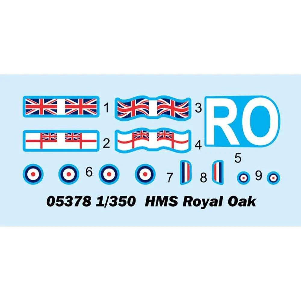 Trumpeter 1/350 HMS Royal Oak Plastic Model Kit - Image 3