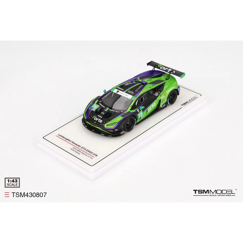 TSM Models TSM430807 1/43 Lamborghini Huracán GT3 EVO2 #78 Forte Racing 2024 IMSA Daytona 24 Hrs - Image 4