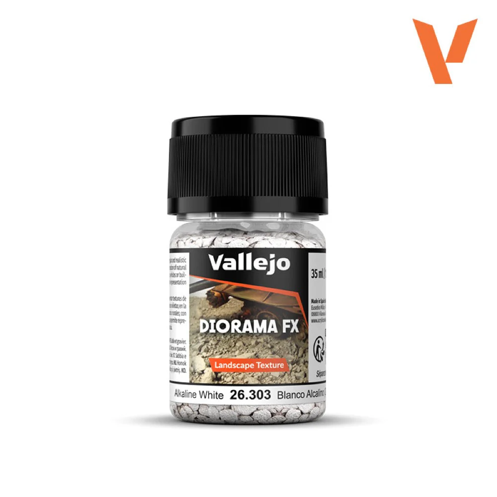 Vallejo 26303 Diorama FX Landscape Textures Alkaline White 35ml 2-5mm